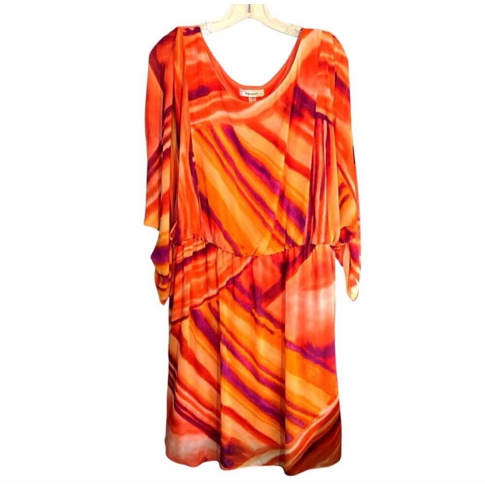 DressBarn Orange/Red Women's BOHO Dress Size 16